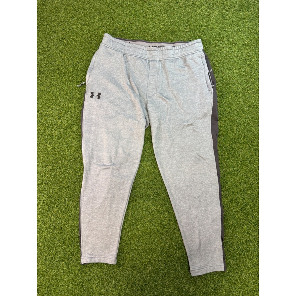 Under Armour ColdGear Fitted‎ Joggers Mens XL Gray Sweatpants Zipper Pocket